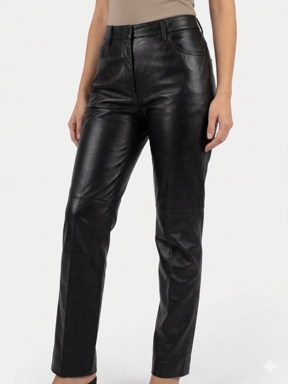 Vintage Genuine Black Leather Danier Pants 90s 00s Grunge Biker Matrix Excellent
